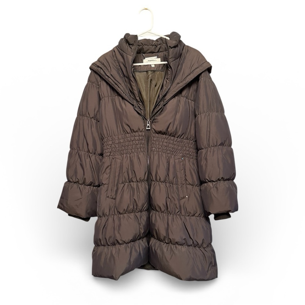 Hawke & Co Women’s Dark Brown Puffer Jacket w/ Hood Size Medium